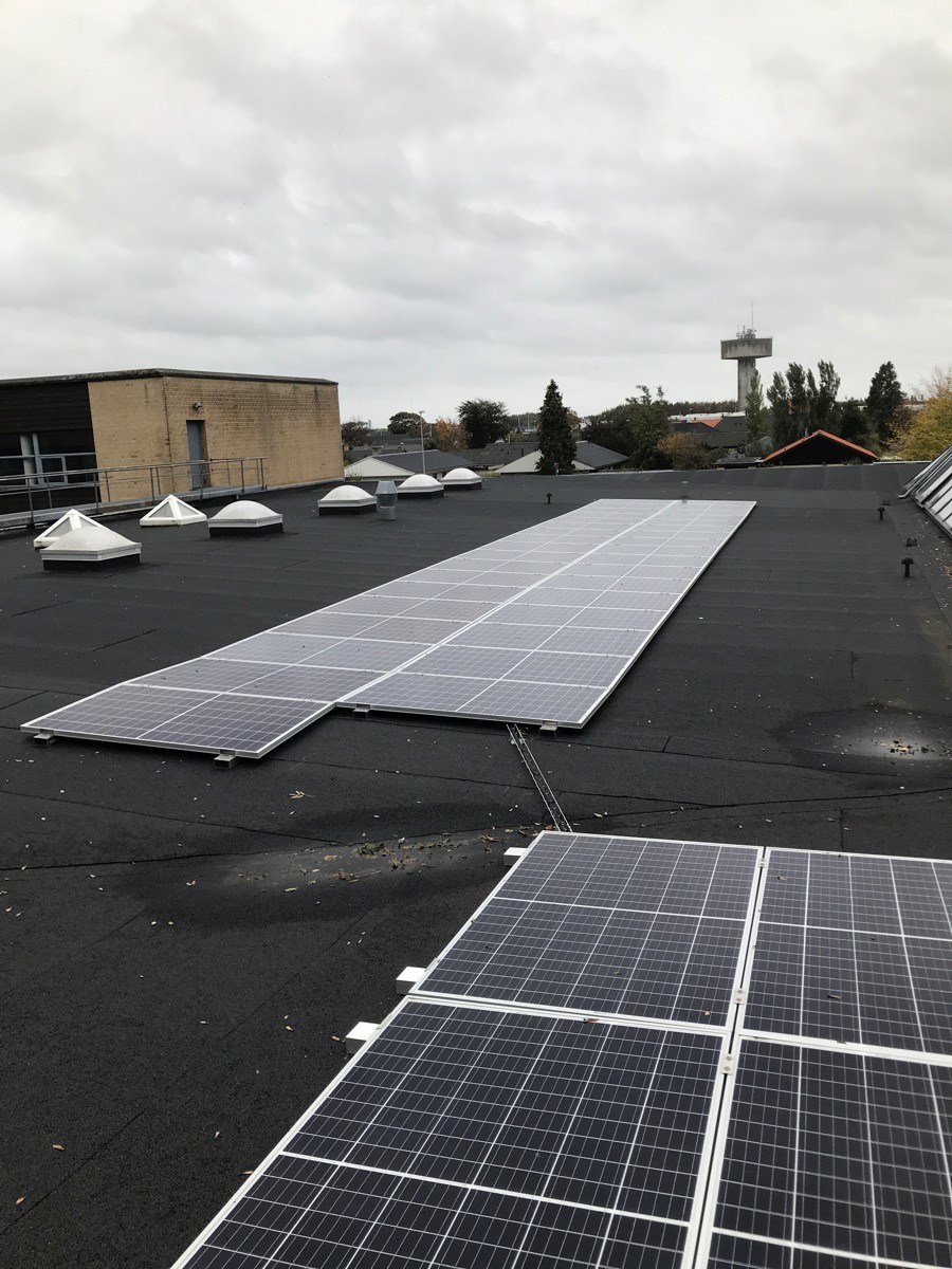 Solceller på Mariagerfjord Gymnasium